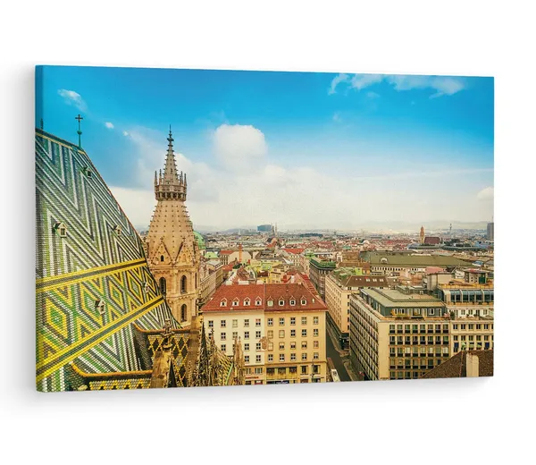 Multicolor_St_Stephen'S_Cathedral,_Wooden_Framed_Canvas_Paintings_|_For_Living_Room_|_Bedroom_|_Office_|_Gallery_|_Ready_Wall_Mount_Canvas_Wall_Art_Painting_|_Size_-_12_X_18In,_Ct0197