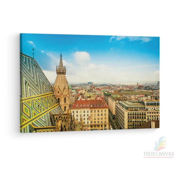 Multicolor_St_Stephen'S_Cathedral,_Wooden_Framed_Canvas_Paintings_|_For_Living_Room_|_Bedroom_|_Office_|_Gallery_|_Ready_Wall_Mount_Canvas_Wall_Art_Painting_|_Size_-_12_X_18In,_Ct0197