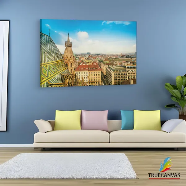 Multicolor_St_Stephen'S_Cathedral,_Wooden_Framed_Canvas_Paintings_|_For_Living_Room_|_Bedroom_|_Office_|_Gallery_|_Ready_Wall_Mount_Canvas_Wall_Art_Painting_|_Size_-_12_X_18In,_Ct0197