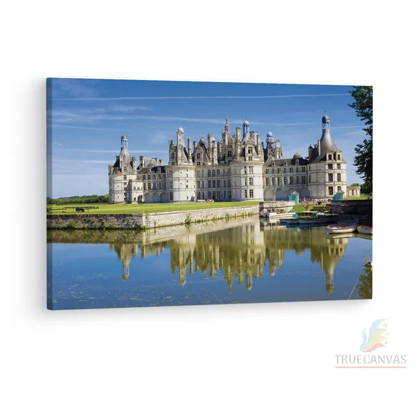 Multicolor_Ch?Teau_De_Chambord,_Wooden_Framed_Canvas_Paintings_|_For_Living_Room_|_Bedroom_|_Office_|_Gallery_|_Ready_Wall_Mount_Canvas_Wall_Art_Painting_|_Size_-_12_X_18In,_Ct0200