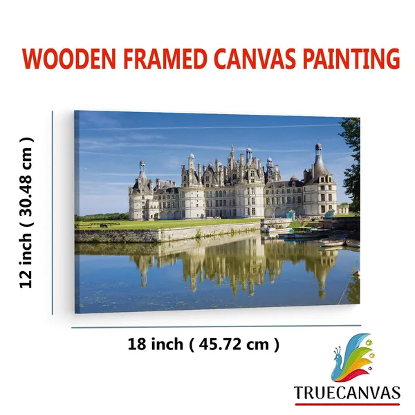Multicolor_Ch?Teau_De_Chambord,_Wooden_Framed_Canvas_Paintings_|_For_Living_Room_|_Bedroom_|_Office_|_Gallery_|_Ready_Wall_Mount_Canvas_Wall_Art_Painting_|_Size_-_12_X_18In,_Ct0200