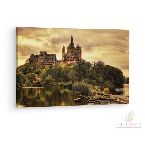 Multicolor_Limburg_Cathedral,_Wooden_Framed_Canvas_Paintings_|_For_Living_Room_|_Bedroom_|_Office_|_Gallery_|_Ready_Wall_Mount_Canvas_Wall_Art_Painting_|_Size_-_12_X_18In,_Ct0204