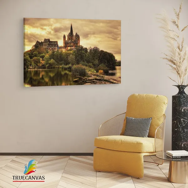 Multicolor_Limburg_Cathedral,_Wooden_Framed_Canvas_Paintings_|_For_Living_Room_|_Bedroom_|_Office_|_Gallery_|_Ready_Wall_Mount_Canvas_Wall_Art_Painting_|_Size_-_12_X_18In,_Ct0204