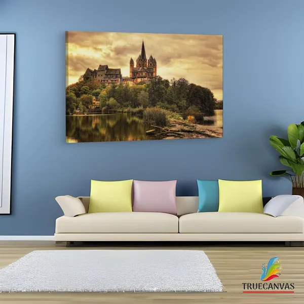 Multicolor_Limburg_Cathedral,_Wooden_Framed_Canvas_Paintings_|_For_Living_Room_|_Bedroom_|_Office_|_Gallery_|_Ready_Wall_Mount_Canvas_Wall_Art_Painting_|_Size_-_12_X_18In,_Ct0204