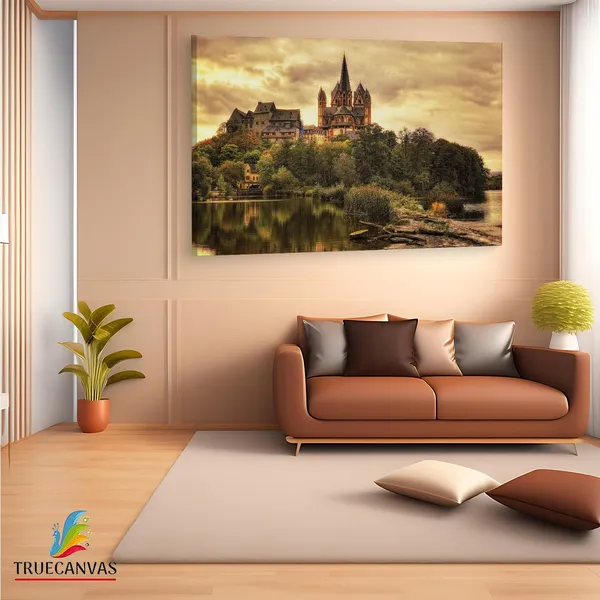 Multicolor_Limburg_Cathedral,_Wooden_Framed_Canvas_Paintings_|_For_Living_Room_|_Bedroom_|_Office_|_Gallery_|_Ready_Wall_Mount_Canvas_Wall_Art_Painting_|_Size_-_12_X_18In,_Ct0204
