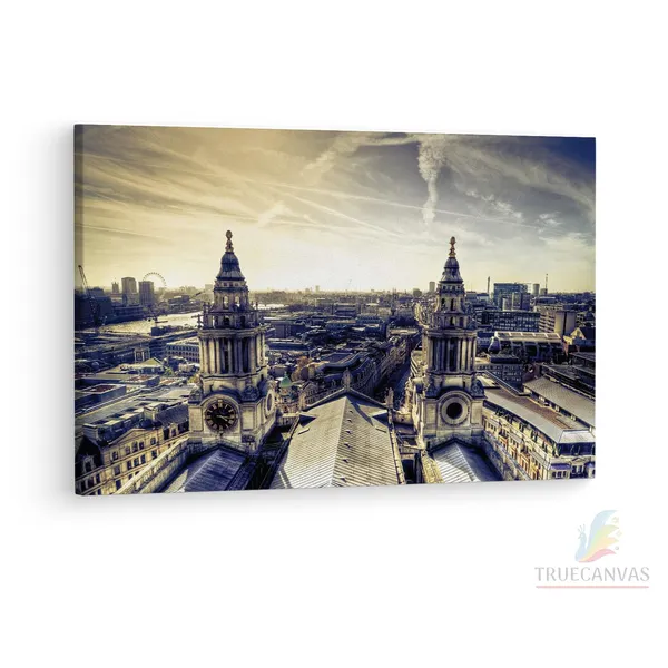 Multicolor_Cathedral_Rooftops_London,_Wooden_Framed_Canvas_Paintings_|_For_Living_Room_|_Bedroom_|_Office_|_Gallery_|_Ready_Wall_Mount_Canvas_Wall_Art_Painting_|_Size_-_12_X_18In,_Ct0207