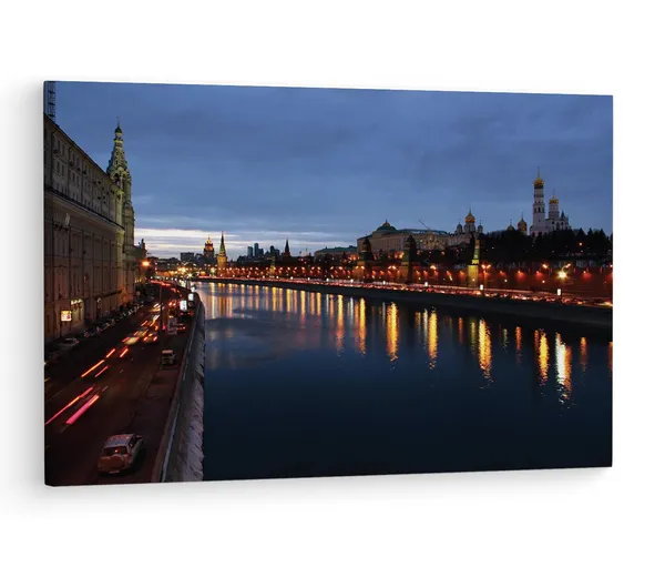 Multicolor_Moskva_River,_Wooden_Framed_Canvas_Paintings_|_For_Living_Room_|_Bedroom_|_Office_|_Gallery_|_Ready_Wall_Mount_Canvas_Wall_Art_Painting_|_Size_-_12_X_18In,_Ct0208