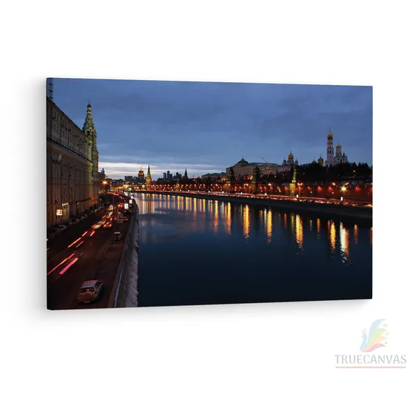 Multicolor_Moskva_River,_Wooden_Framed_Canvas_Paintings_|_For_Living_Room_|_Bedroom_|_Office_|_Gallery_|_Ready_Wall_Mount_Canvas_Wall_Art_Painting_|_Size_-_12_X_18In,_Ct0208