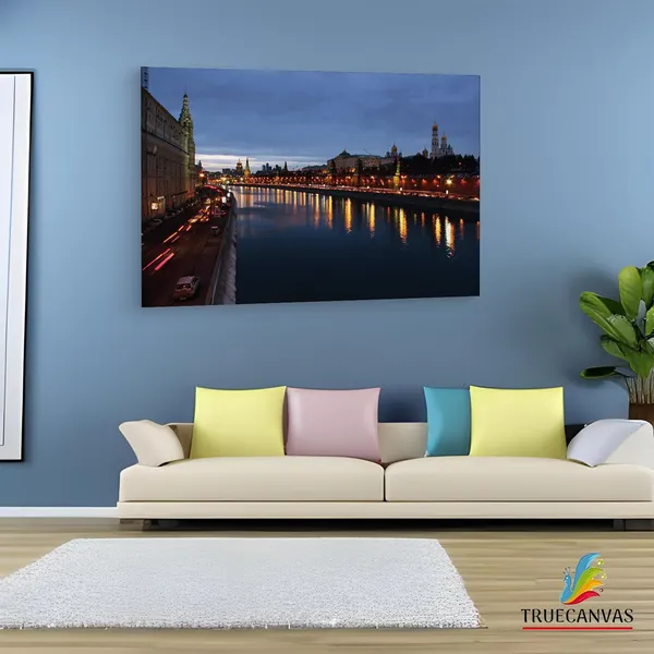 Multicolor_Moskva_River,_Wooden_Framed_Canvas_Paintings_|_For_Living_Room_|_Bedroom_|_Office_|_Gallery_|_Ready_Wall_Mount_Canvas_Wall_Art_Painting_|_Size_-_12_X_18In,_Ct0208
