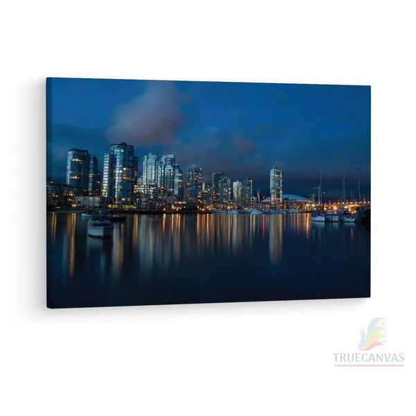 Multicolor_Vancouver_Harbor,_Wooden_Framed_Canvas_Paintings_|_For_Living_Room_|_Bedroom_|_Office_|_Gallery_|_Ready_Wall_Mount_Canvas_Wall_Art_Painting_|_Size_-_12_X_18In,_Ct0209