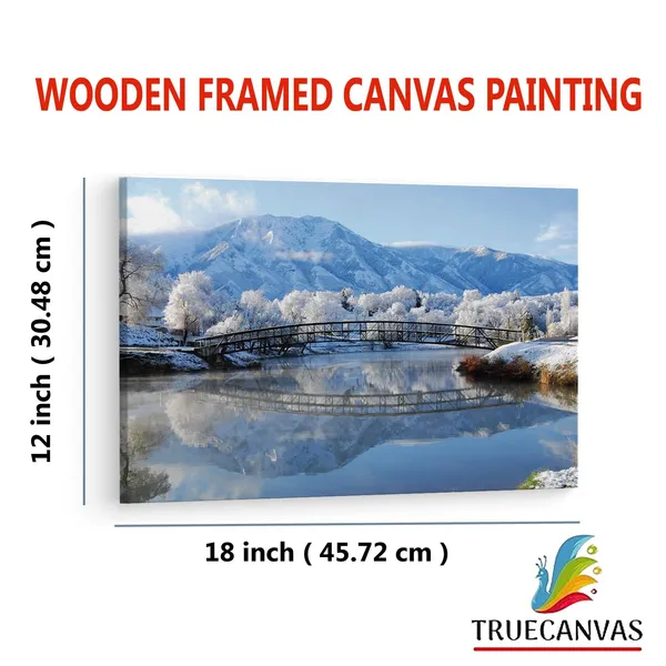 Multicolor_Winter_Bridge,_Wooden_Framed_Canvas_Paintings_|_For_Living_Room_|_Bedroom_|_Office_|_Gallery_|_Ready_Wall_Mount_Canvas_Wall_Art_Painting_|_Size_-_12_X_18In,_Ct0211
