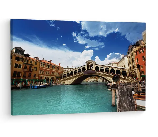 Multicolor_Rialto_Bridge,_Wooden_Framed_Canvas_Paintings_|_For_Living_Room_|_Bedroom_|_Office_|_Gallery_|_Ready_Wall_Mount_Canvas_Wall_Art_Painting_|_Size_-_12_X_18In,_Ct0212