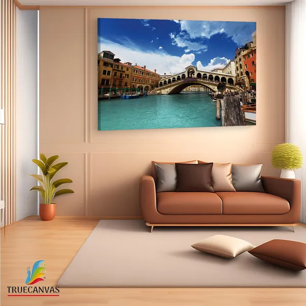 Multicolor_Rialto_Bridge,_Wooden_Framed_Canvas_Paintings_|_For_Living_Room_|_Bedroom_|_Office_|_Gallery_|_Ready_Wall_Mount_Canvas_Wall_Art_Painting_|_Size_-_12_X_18In,_Ct0212