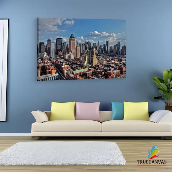 Multicolor_Manhattan_Skyline_Z40,_Wooden_Framed_Canvas_Paintings_|_For_Living_Room_|_Bedroom_|_Office_|_Gallery_|_Ready_Wall_Mount_Canvas_Wall_Art_Painting_|_Size_-_12_X_18In,_Ct0213