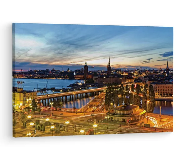 Multicolor_Stockholm_Wallpaper_Hd,_Wooden_Framed_Canvas_Paintings_|_For_Living_Room_|_Bedroom_|_Office_|_Gallery_|_Ready_Wall_Mount_Canvas_Wall_Art_Painting_|_Size_-_12_X_18In,_Ct0214