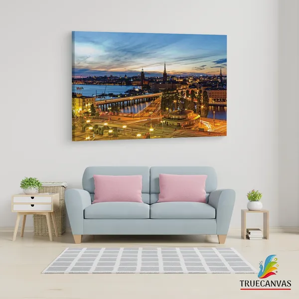 Multicolor_Stockholm_Wallpaper_Hd,_Wooden_Framed_Canvas_Paintings_|_For_Living_Room_|_Bedroom_|_Office_|_Gallery_|_Ready_Wall_Mount_Canvas_Wall_Art_Painting_|_Size_-_12_X_18In,_Ct0214