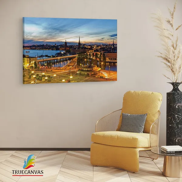 Multicolor_Stockholm_Wallpaper_Hd,_Wooden_Framed_Canvas_Paintings_|_For_Living_Room_|_Bedroom_|_Office_|_Gallery_|_Ready_Wall_Mount_Canvas_Wall_Art_Painting_|_Size_-_12_X_18In,_Ct0214