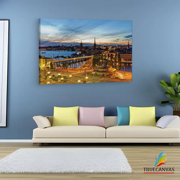 Multicolor_Stockholm_Wallpaper_Hd,_Wooden_Framed_Canvas_Paintings_|_For_Living_Room_|_Bedroom_|_Office_|_Gallery_|_Ready_Wall_Mount_Canvas_Wall_Art_Painting_|_Size_-_12_X_18In,_Ct0214