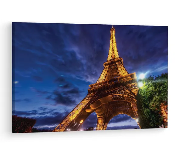 Multicolor_Eiffel_Tower,_Wooden_Framed_Canvas_Paintings_|_For_Living_Room_|_Bedroom_|_Office_|_Gallery_|_Ready_Wall_Mount_Canvas_Wall_Art_Painting_|_Size_-_12_X_18In,_Ct0217