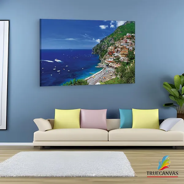 Multicolor_Amalfi_Coast,_Wooden_Framed_Canvas_Paintings_|_For_Living_Room_|_Bedroom_|_Office_|_Gallery_|_Ready_Wall_Mount_Canvas_Wall_Art_Painting_|_Size_-_12_X_18In,_Ct0221