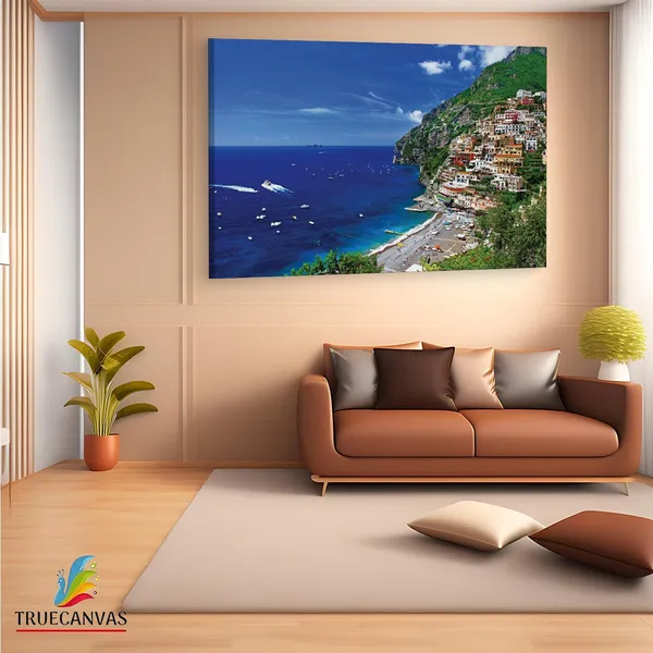 Multicolor_Amalfi_Coast,_Wooden_Framed_Canvas_Paintings_|_For_Living_Room_|_Bedroom_|_Office_|_Gallery_|_Ready_Wall_Mount_Canvas_Wall_Art_Painting_|_Size_-_12_X_18In,_Ct0221