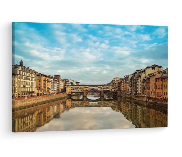 Multicolor_Ponte_Vecchio,_Wooden_Framed_Canvas_Paintings_|_For_Living_Room_|_Bedroom_|_Office_|_Gallery_|_Ready_Wall_Mount_Canvas_Wall_Art_Painting_|_Size_-_12_X_18In,_Ct0222