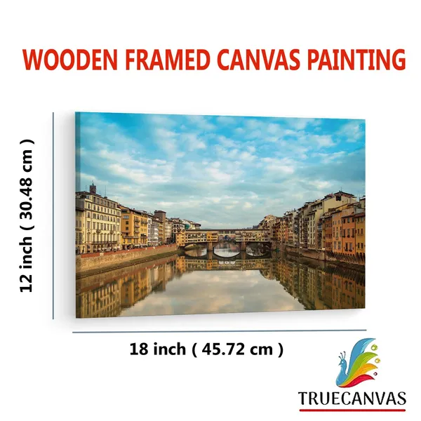Multicolor_Ponte_Vecchio,_Wooden_Framed_Canvas_Paintings_|_For_Living_Room_|_Bedroom_|_Office_|_Gallery_|_Ready_Wall_Mount_Canvas_Wall_Art_Painting_|_Size_-_12_X_18In,_Ct0222