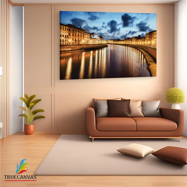 Multicolor_Arno_River,_Wooden_Framed_Canvas_Paintings_|_For_Living_Room_|_Bedroom_|_Office_|_Gallery_|_Ready_Wall_Mount_Canvas_Wall_Art_Painting_|_Size_-_12_X_18In,_Ct0223