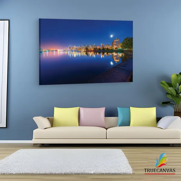 Multicolor_English_Bay_(Vancouver),_Wooden_Framed_Canvas_Paintings_|_For_Living_Room_|_Bedroom_|_Office_|_Gallery_|_Ready_Wall_Mount_Canvas_Wall_Art_Painting_|_Size_-_12_X_18In,_Ct0228