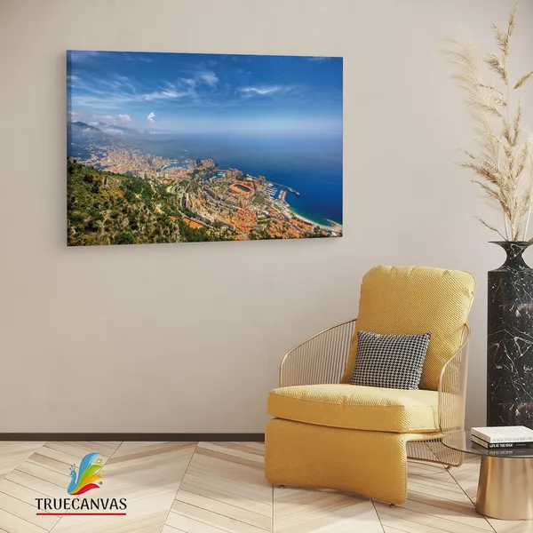 Multicolor_Panoramic_Monaco,_Wooden_Framed_Canvas_Paintings_|_For_Living_Room_|_Bedroom_|_Office_|_Gallery_|_Ready_Wall_Mount_Canvas_Wall_Art_Painting_|_Size_-_12_X_18In,_Ct0231