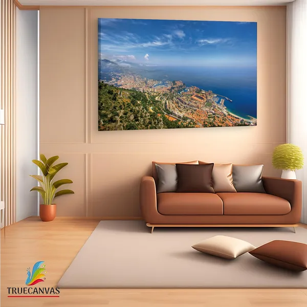 Multicolor_Panoramic_Monaco,_Wooden_Framed_Canvas_Paintings_|_For_Living_Room_|_Bedroom_|_Office_|_Gallery_|_Ready_Wall_Mount_Canvas_Wall_Art_Painting_|_Size_-_12_X_18In,_Ct0231