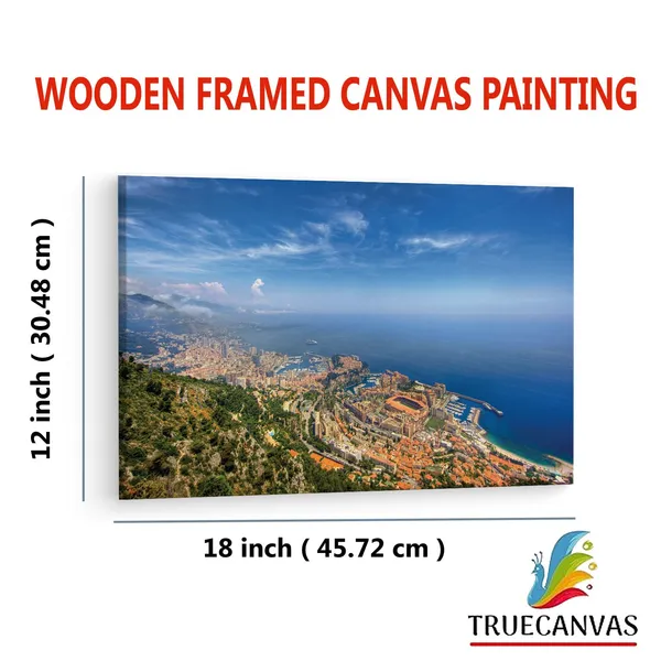 Multicolor_Panoramic_Monaco,_Wooden_Framed_Canvas_Paintings_|_For_Living_Room_|_Bedroom_|_Office_|_Gallery_|_Ready_Wall_Mount_Canvas_Wall_Art_Painting_|_Size_-_12_X_18In,_Ct0231