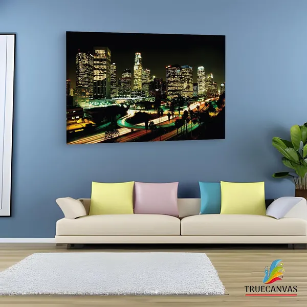Multicolor_Los_Angeles_City_Night,_Wooden_Framed_Canvas_Paintings_|_For_Living_Room_|_Bedroom_|_Office_|_Gallery_|_Ready_Wall_Mount_Canvas_Wall_Art_Painting_|_Size_-_12_X_18In,_Ct0232
