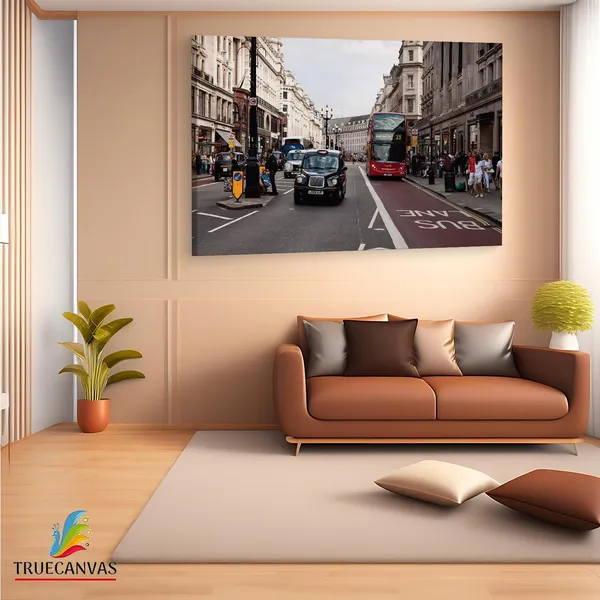 Multicolor_London,_Street,_Traffic,_Wooden_Framed_Canvas_Paintings_|_For_Living_Room_|_Bedroom_|_Office_|_Gallery_|_Ready_Wall_Mount_Canvas_Wall_Art_Painting_|_Size_-_12_X_18In,_Ct0233