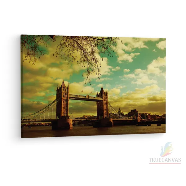 Multicolor_Tower_Bridge,_Wooden_Framed_Canvas_Paintings_|_For_Living_Room_|_Bedroom_|_Office_|_Gallery_|_Ready_Wall_Mount_Canvas_Wall_Art_Painting_|_Size_-_12_X_18In,_Ct0234