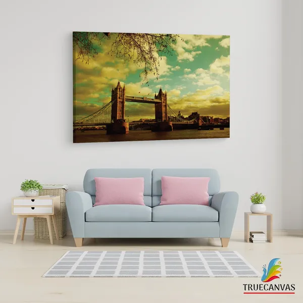 Multicolor_Tower_Bridge,_Wooden_Framed_Canvas_Paintings_|_For_Living_Room_|_Bedroom_|_Office_|_Gallery_|_Ready_Wall_Mount_Canvas_Wall_Art_Painting_|_Size_-_12_X_18In,_Ct0234