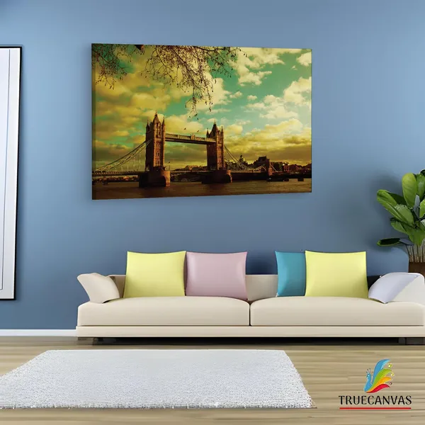Multicolor_Tower_Bridge,_Wooden_Framed_Canvas_Paintings_|_For_Living_Room_|_Bedroom_|_Office_|_Gallery_|_Ready_Wall_Mount_Canvas_Wall_Art_Painting_|_Size_-_12_X_18In,_Ct0234