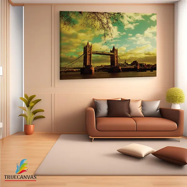 Multicolor_Tower_Bridge,_Wooden_Framed_Canvas_Paintings_|_For_Living_Room_|_Bedroom_|_Office_|_Gallery_|_Ready_Wall_Mount_Canvas_Wall_Art_Painting_|_Size_-_12_X_18In,_Ct0234