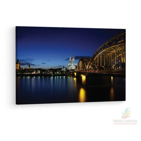 Multicolor_Hohenzollern_Bridge,_Wooden_Framed_Canvas_Paintings_|_For_Living_Room_|_Bedroom_|_Office_|_Gallery_|_Ready_Wall_Mount_Canvas_Wall_Art_Painting_|_Size_-_12_X_18In,_Ct0236