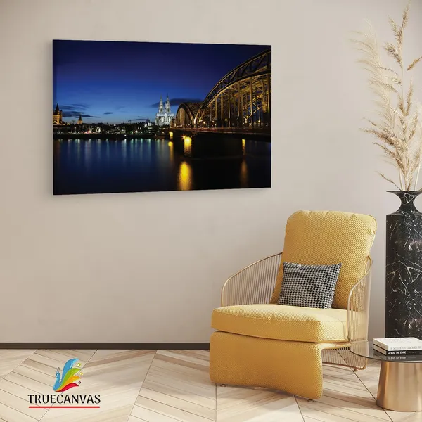 Multicolor_Hohenzollern_Bridge,_Wooden_Framed_Canvas_Paintings_|_For_Living_Room_|_Bedroom_|_Office_|_Gallery_|_Ready_Wall_Mount_Canvas_Wall_Art_Painting_|_Size_-_12_X_18In,_Ct0236