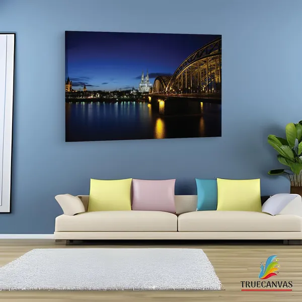 Multicolor_Hohenzollern_Bridge,_Wooden_Framed_Canvas_Paintings_|_For_Living_Room_|_Bedroom_|_Office_|_Gallery_|_Ready_Wall_Mount_Canvas_Wall_Art_Painting_|_Size_-_12_X_18In,_Ct0236