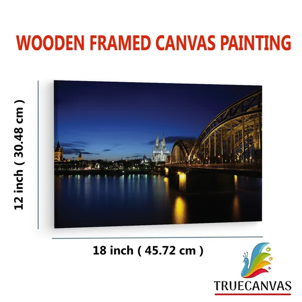 Multicolor_Hohenzollern_Bridge,_Wooden_Framed_Canvas_Paintings_|_For_Living_Room_|_Bedroom_|_Office_|_Gallery_|_Ready_Wall_Mount_Canvas_Wall_Art_Painting_|_Size_-_12_X_18In,_Ct0236