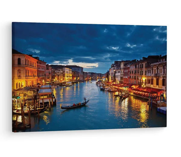 Multicolor_Grand_Canal,_Wooden_Framed_Canvas_Paintings_|_For_Living_Room_|_Bedroom_|_Office_|_Gallery_|_Ready_Wall_Mount_Canvas_Wall_Art_Painting_|_Size_-_12_X_18In,_Ct0238