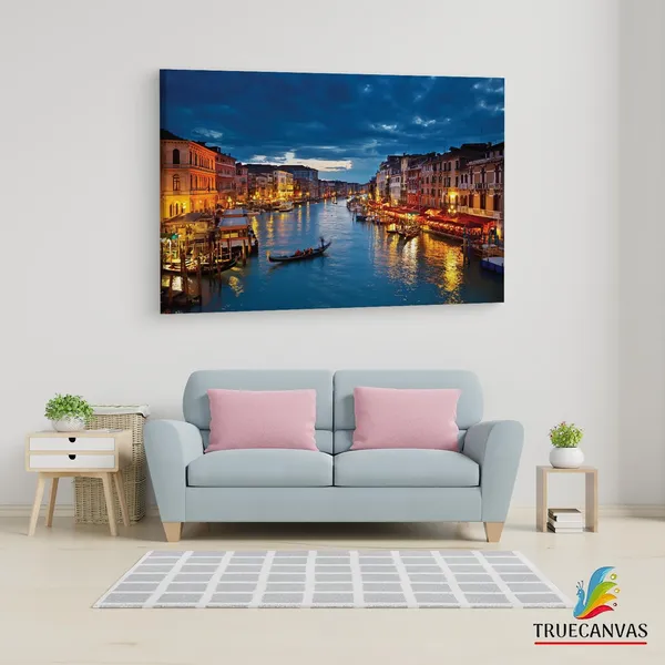 Multicolor_Grand_Canal,_Wooden_Framed_Canvas_Paintings_|_For_Living_Room_|_Bedroom_|_Office_|_Gallery_|_Ready_Wall_Mount_Canvas_Wall_Art_Painting_|_Size_-_12_X_18In,_Ct0238
