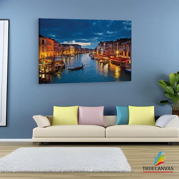 Multicolor_Grand_Canal,_Wooden_Framed_Canvas_Paintings_|_For_Living_Room_|_Bedroom_|_Office_|_Gallery_|_Ready_Wall_Mount_Canvas_Wall_Art_Painting_|_Size_-_12_X_18In,_Ct0238