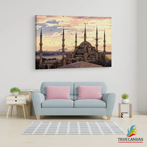 Multicolor_The_Blue_Mosque,_Wooden_Framed_Canvas_Paintings_|_For_Living_Room_|_Bedroom_|_Office_|_Gallery_|_Ready_Wall_Mount_Canvas_Wall_Art_Painting_|_Size_-_12_X_18In,_Ct0239
