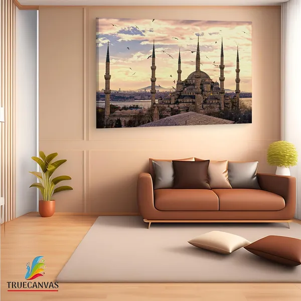Multicolor_The_Blue_Mosque,_Wooden_Framed_Canvas_Paintings_|_For_Living_Room_|_Bedroom_|_Office_|_Gallery_|_Ready_Wall_Mount_Canvas_Wall_Art_Painting_|_Size_-_12_X_18In,_Ct0239