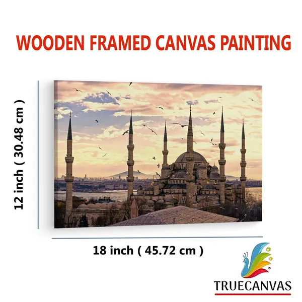Multicolor_The_Blue_Mosque,_Wooden_Framed_Canvas_Paintings_|_For_Living_Room_|_Bedroom_|_Office_|_Gallery_|_Ready_Wall_Mount_Canvas_Wall_Art_Painting_|_Size_-_12_X_18In,_Ct0239