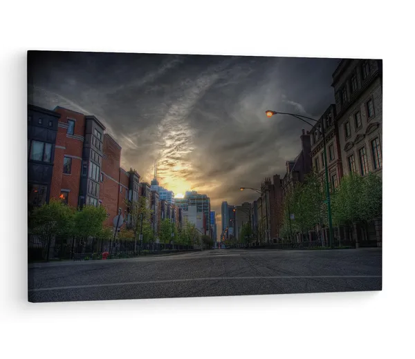 Multicolor_Empty_Street,_Wooden_Framed_Canvas_Paintings_|_For_Living_Room_|_Bedroom_|_Office_|_Gallery_|_Ready_Wall_Mount_Canvas_Wall_Art_Painting_|_Size_-_12_X_18In,_Ct0240