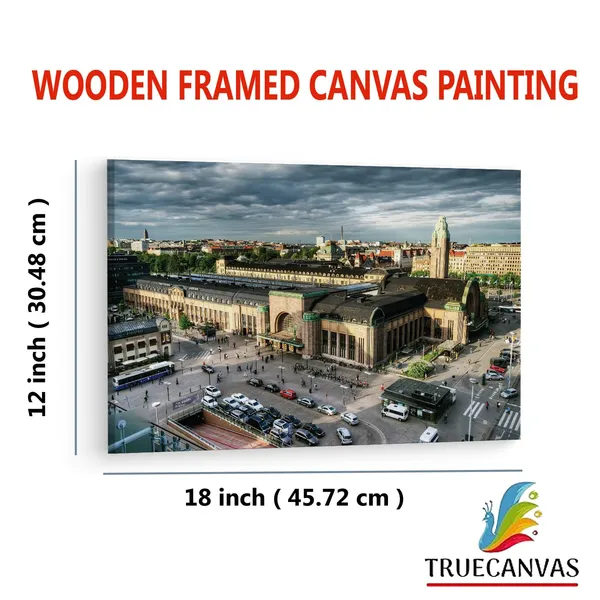 Multicolor_Helsingin_P???Rautatieasema,_Wooden_Framed_Canvas_Paintings_|_For_Living_Room_|_Bedroom_|_Office_|_Gallery_|_Ready_Wall_Mount_Canvas_Wall_Art_Painting_|_Size_-_12_X_18In,_Ct0241